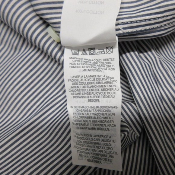 J. Crew pinstriped bib front popover tunic shirt - Picture 8 of 12